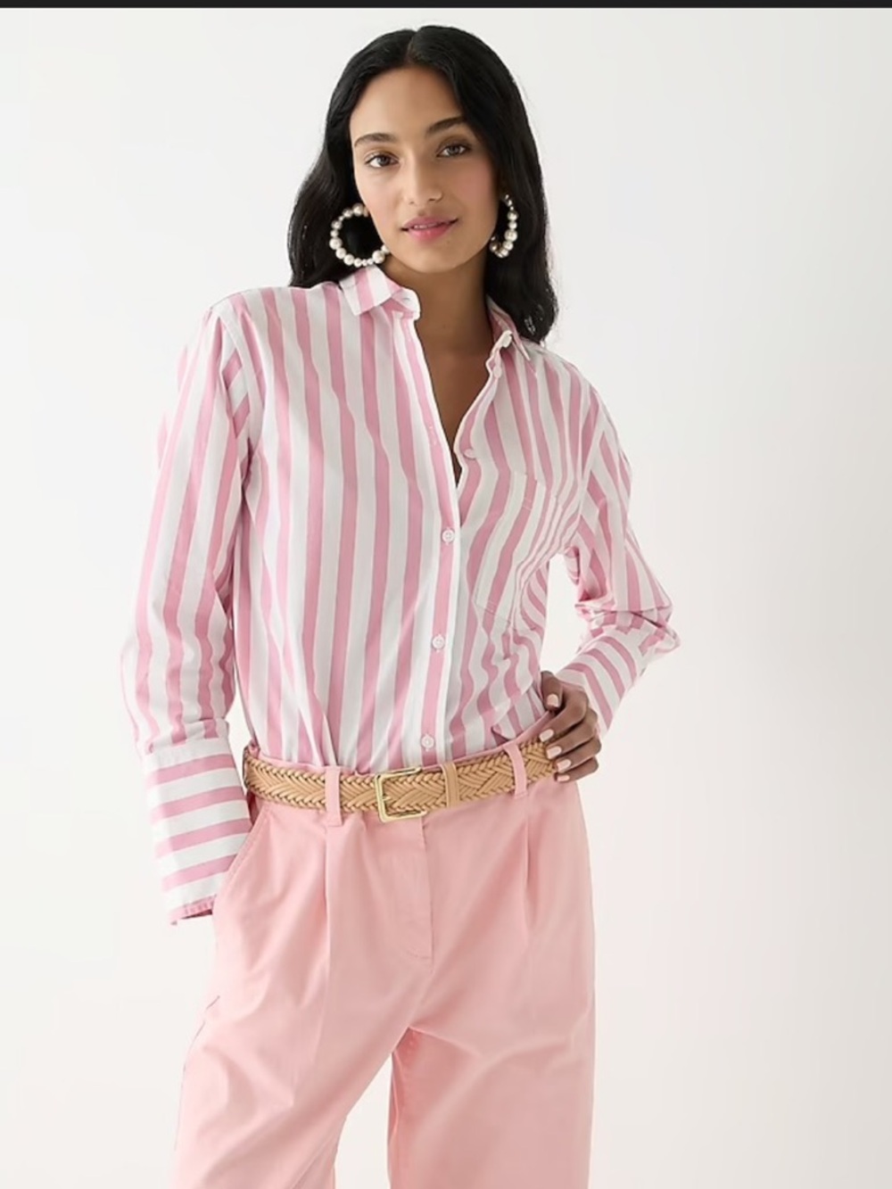 J.Crew Gingham lightweight cotton shirt in signature fit size Small